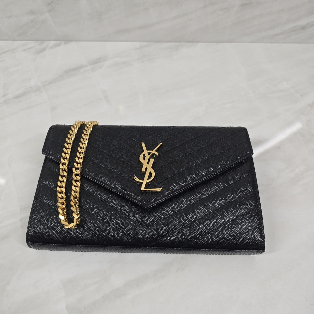 Saint Laurent Black Quilted Leather Crossbody Bag - Picture 4 of 13